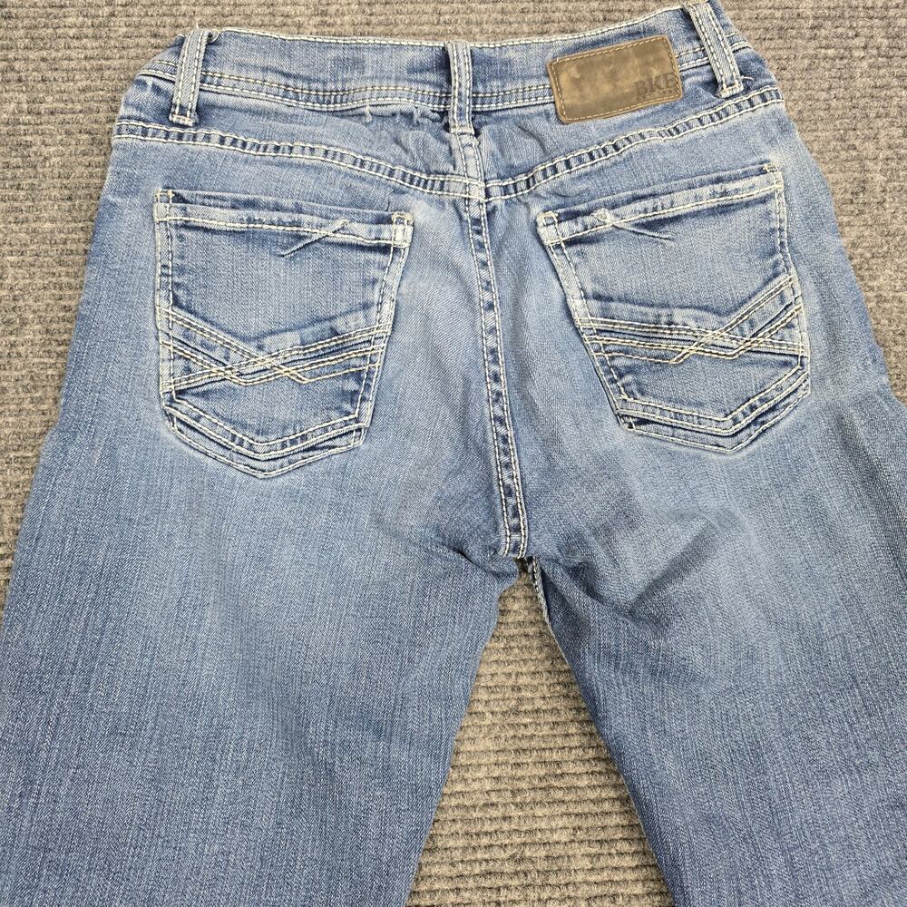 BKE Alec Jeans Mens 30x34 Blue Straight Stretch Denim Medium Wash Buckle - Picture 5 of 8